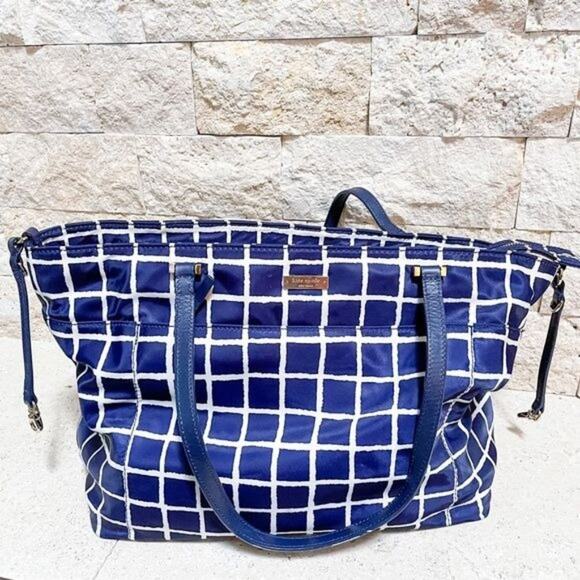 Kate Spade Seaside Nylon Francis Baby Bag Navy White - Picture 2 of 12